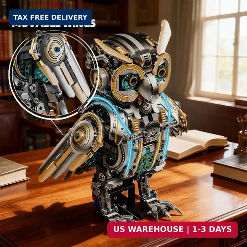Mechanical Owl Building Blocks Hand-Crank or Electric Powered Moving Snake Engin