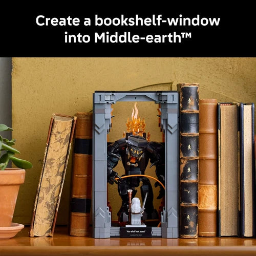 LEGO Icons The Lord of the Rings: Balrog Book Nook Bookshelf Decor Kit for Adult
