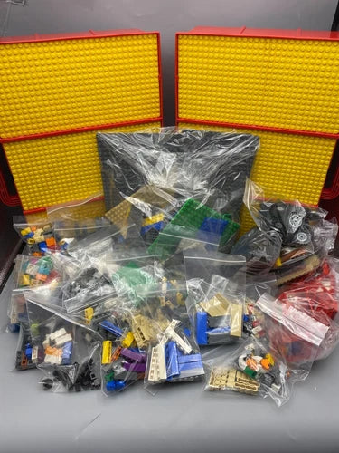 Large Lego Lot (2) VTG Compartment Boxes With Sorted Legos Itemized List READ
