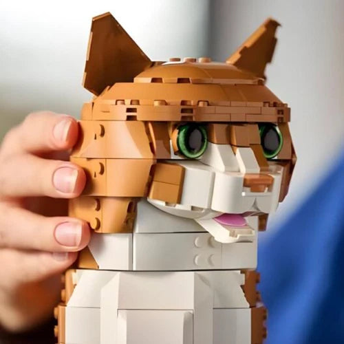 1755pcs Orange Cat Building Blocks MOC 21376 Toy * No Box * Sealed Bags *