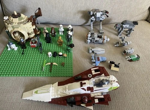 MEOW Mixed Lot Star Wars Marvel Minecraft Minifigures Ships Sets Incomplete