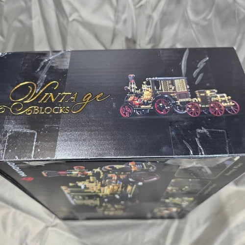 Huiyoyoyi H1003 Vintage Blocks Steam Train 1331Pcs LED Light Building Set
