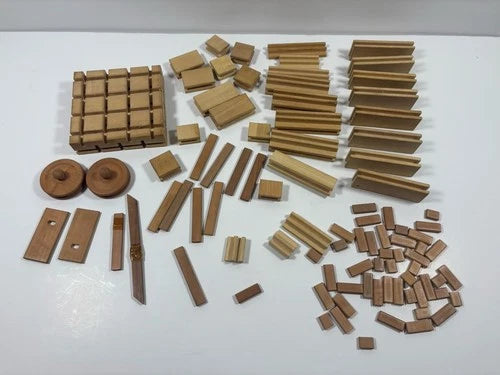 Vintage TECTO Set B Swiss Wooden Building Construction Toy MCM Wood Set 1945 EUC