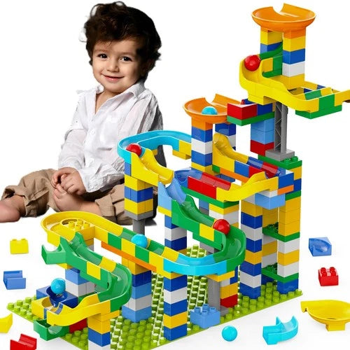 Pista De Canicas Tres En Uno Với Doscientos Cuarenta Y Seis Bloques Lujo
