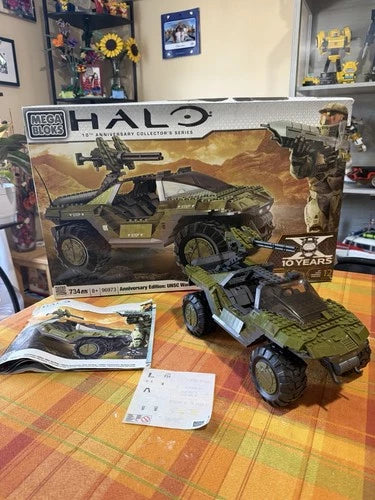 Mega Bloks Construx Halo 10th Anniversary Edition UNSC Warthog 96973 W/stickers