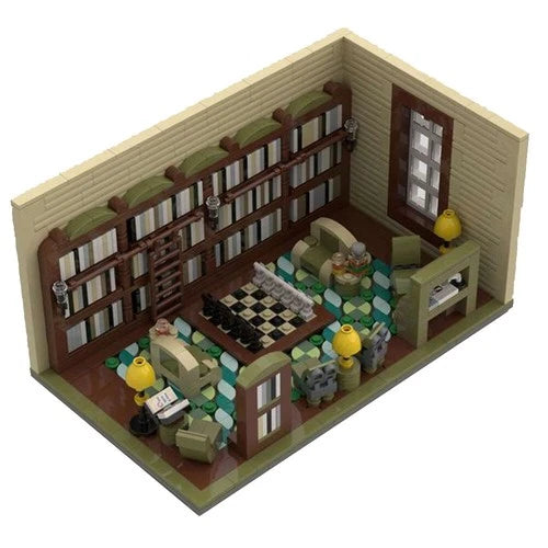 MOC: Vintage Library in Victorian Style Building Toys Set 1145 Pieces DIY