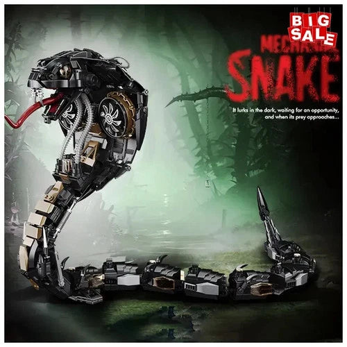 1000+pcs Mechanical Snake Building Blocks Technical Model Creative Bricks Toy
