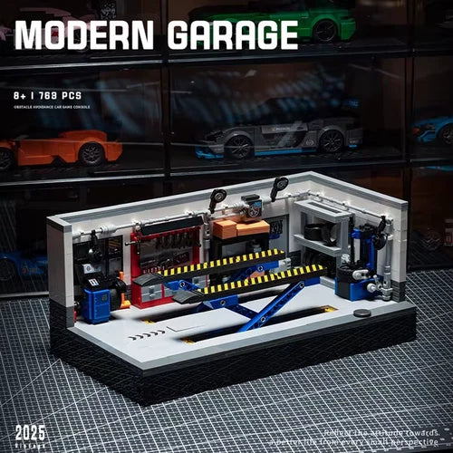 MOC Modern Garage Building Block Model Kit Toy Gift 763 Pcs