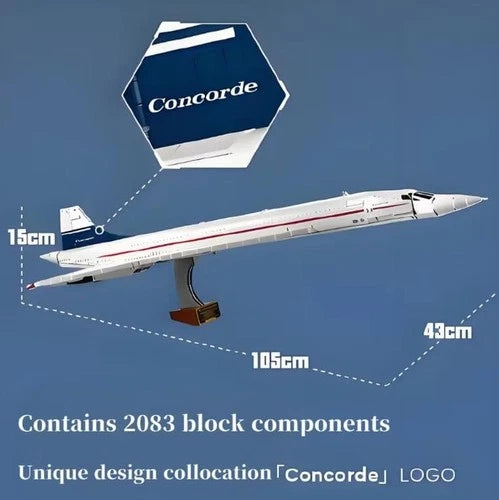 2083PCS Concorde Airbus Building Blocks Model Bricks MOC 10318