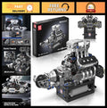 V8 Engine Model Kit - Build Your Own Combustion Car, STEM Toy for Teens & Adults
