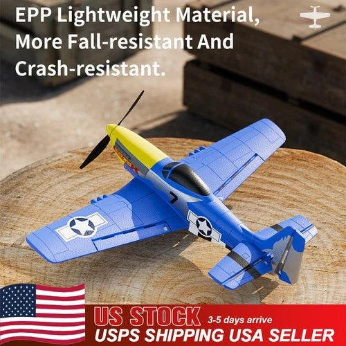 USA P51 Mustang 2.4G Radio RC Plane 4CH 6 Axis EPP Remote Control Fighter Model