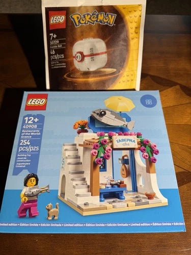LEGO restaurants Of The World Greece & Pokémon Pokeball Premiere, New And Sealed