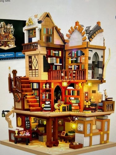 3294PCS Medieval European Library Building Blocks City Streetview MOC Bricks New