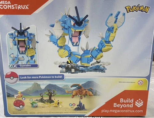 RARE Pokémon Mega Construx Gyarados New Unopened #DYF14 352 pcs Retired Set