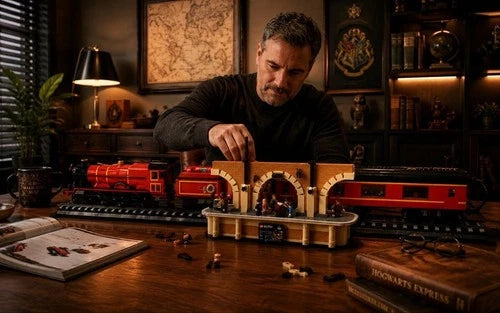Magic School Steam Train Building Block Set 5129 PCS No Box Display Model Gift