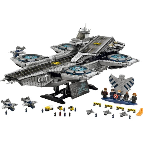 Superhero Sky Carrier Building Blocks MOC Aircraft Carrier Model Toy 76042