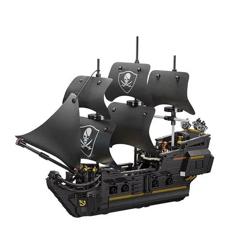 MOC Black Pearl Pirate Ship Building Block Model Kit Toy Gift 921 Pcs