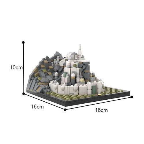 Modubrix MOC-30968 C5590 Micro Minas Tirith Kits Building Toys Sets 748 Parts
