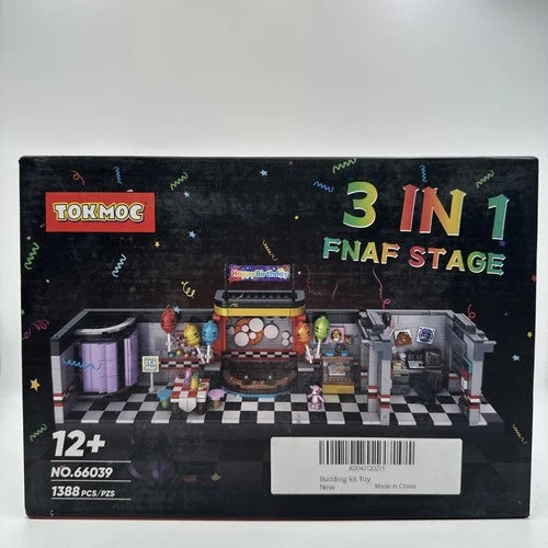 Tokmoc 3 in 1 Building Blocks Happy Birthday FNAF Stage 1388 pcs Age 12+No.66039