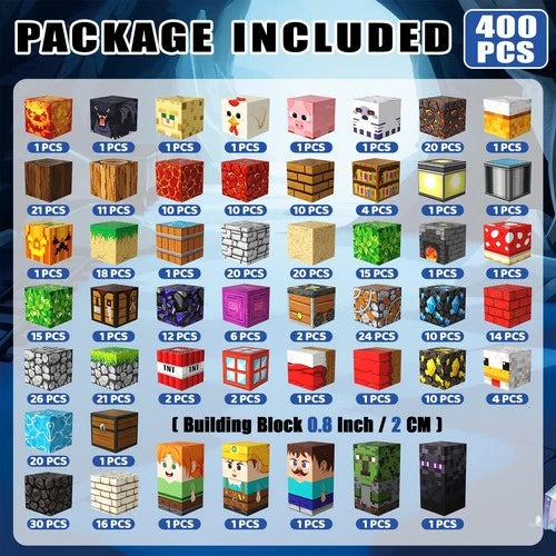 Magnetic Blocks, 400PCS Toys Building Cube Birthday Gifts for Kids