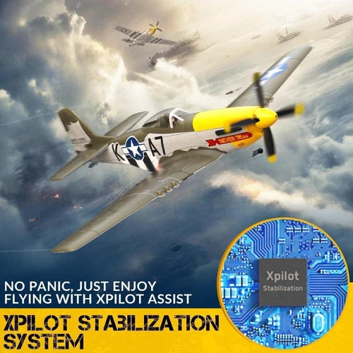 Volantex P51D Mustang 4CH RC Plane 500MM 2.4G RC Aircraft One Key Aerobatic