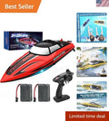 Fast 14-Inch RC Boat for Kids - Outdoor Fun with LED Lights & Safety Features