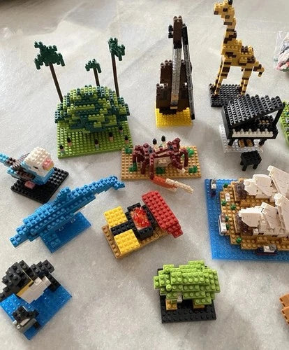 Lot Of Nanoblock 20 Sets Hello Kitty Banyan Tree Sydney Opera House Moai Statues