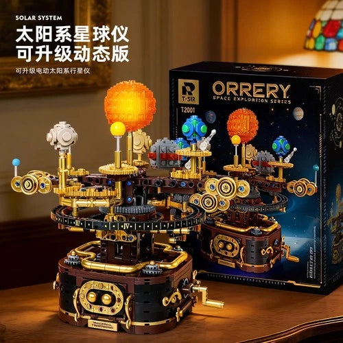 Spinning Solar System Space Building Kit, STEM Model with Rotating Planets US