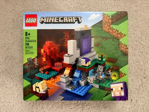 LEGO Minecraft: The Warped Forest (21168) & The Ruined Portal (21172) - Sealed