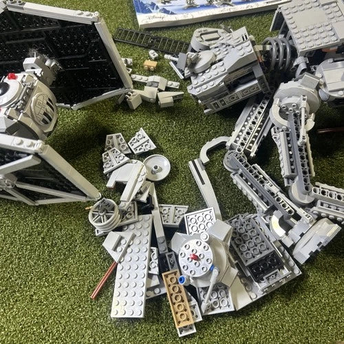 LEGO Star Wars 75288 AT-AT 75211 TIE Fighter Mixed Incomplete Lot AS IS