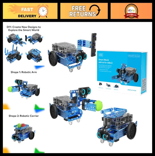 3-in-1 Add-on Pack for mBot2 Robot Car Toy \| Smart World STEM Learning Kit