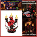 Gothic Rose Candelabra Building Blocks Set 917 Pieces Skeleton Hand Decor
