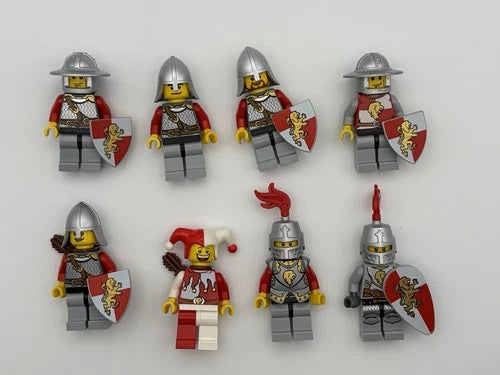 Lego Castle Lion Knights Red Rare Minifigures Lot Shields