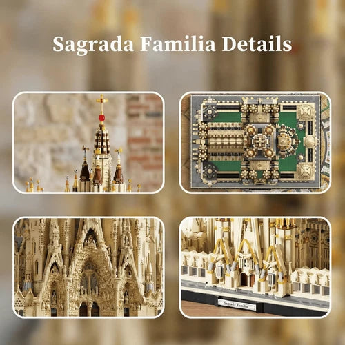 Barcelona Sagrada Familia Church Building Blocks Architecture Model Bricks 10328