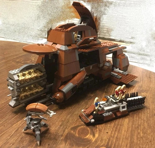 NEW Star Wars 7662 Trade Federation MTT Complete Brick Set + All minifigures
