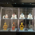 LEGO Star Wars Droid Minifigure Lot R2-D2 BB-8 C-3PO Display Case