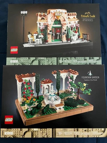MEOW Icons- NEW SEALED LOT- Fountain Garden ( & French Cafe (10362)
