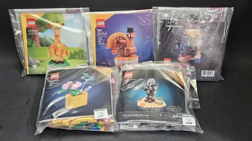 LEGO Bag Lot of 5 Macy's Best Buy Barnes & Noble Exclusive Giraffe Star Wars +++