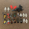 LEGO Castle Minifigure Lot Knights Skeletons Dragon Weapons Shields Accessories