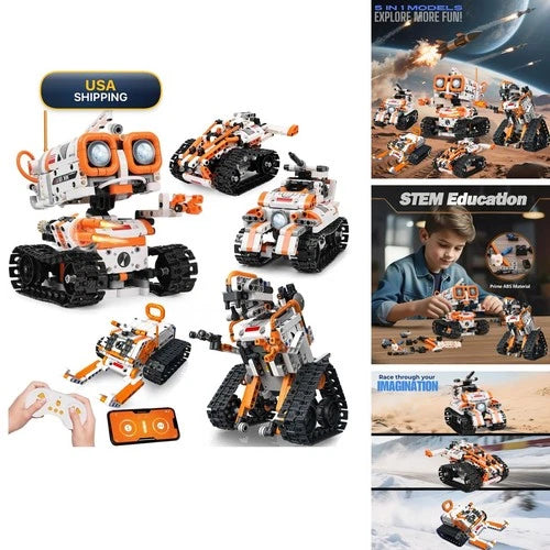 PIVONAX FC9016 5-in-1 STEM Robotics Kit for Kids Ages 6+