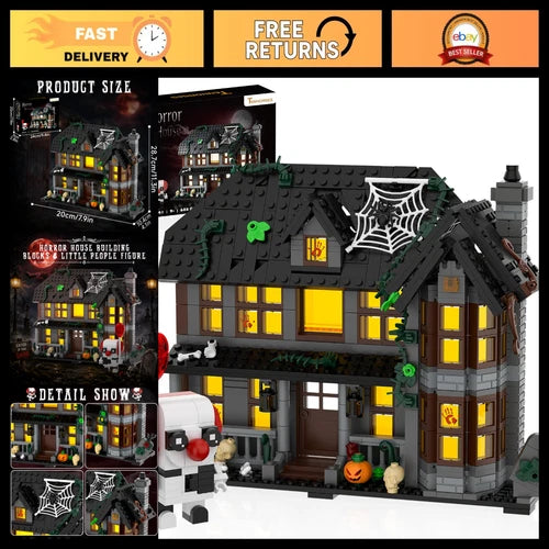 Halloween Haunted House Building Blocks Set - 688PCS Spooky Movie Figures