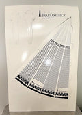 Lot of 7 Vintage Transamerica Pyramid paper Models -San Francisco Papercraft Kit