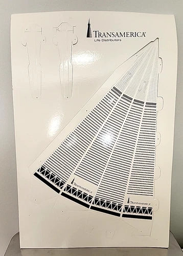Lot of 7 Vintage Transamerica Pyramid paper Models -San Francisco Papercraft Kit
