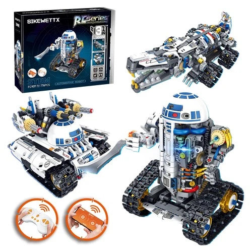 5 in 1 STEM Robotics Building Kit, 776 PCS APP/Remote Control Robot Space War...
