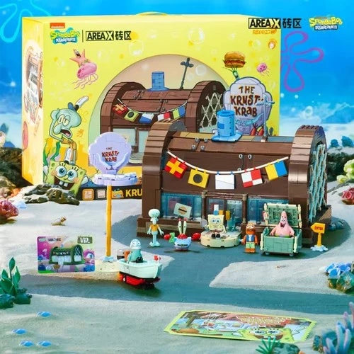 NISB Nickelodeon SpongeBob SquarePants Krusty Krab Licensed Brick Set, 2700 pcs
