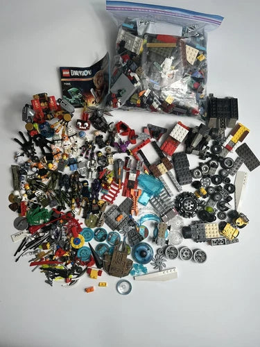 Lego Mini Figs Weapon Wheels Blocks Shield Accessories Mixed Dimensions Book Lot