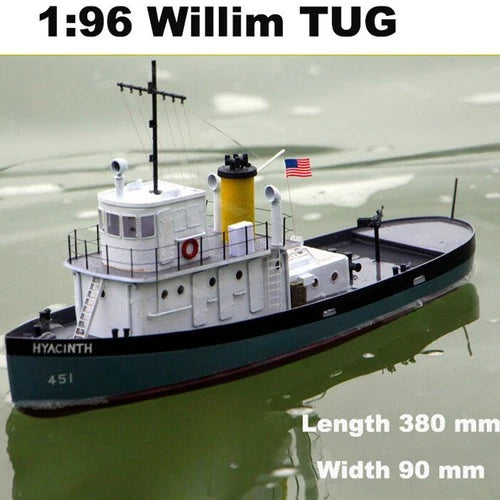 1/96 Scale 308 mm RC Model Kits Tug Working Boat DIY Adult Model USA.