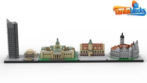 MOC-68076 Leipzig Skyline DIY Model building blocks Toys Christmas gift