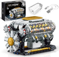 V8 Engine Model Building Kit for Adults, V8 Engine Model That Runs, Physical Sci
