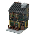Classic Town Pub Building Blocks Model Wood & Gold Theme MOC Set Toy 945 Pieces
